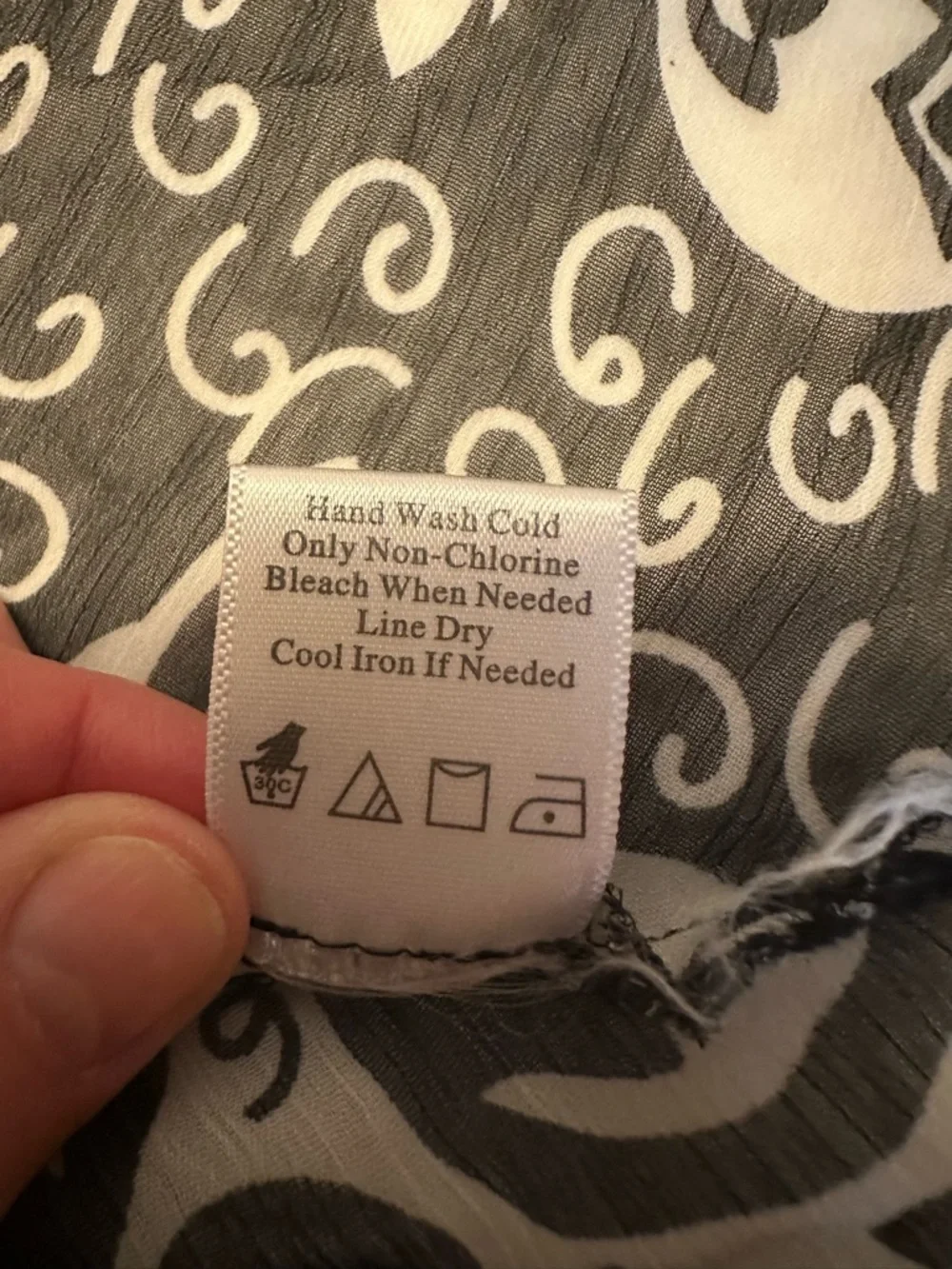 Coldwater Creek Black and White Printed Kimono - Picture 10 of 11